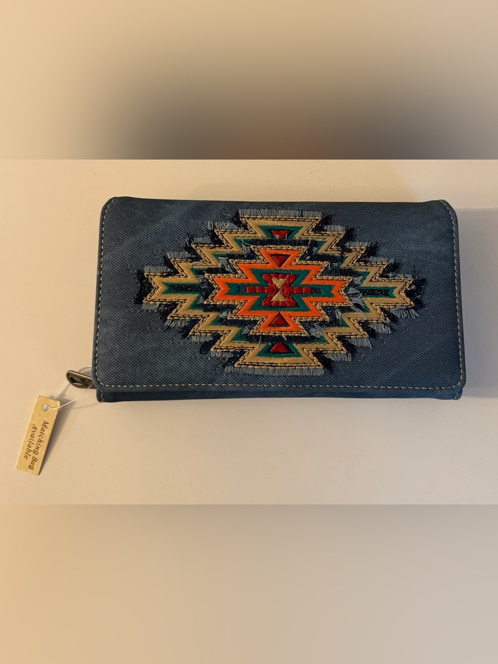 Montana West Brown Zip Pouch with Gold Logo